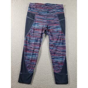 Athleta Leggings Women's Small Striped Stretch Yoga Pants Pockets Workout 26x23